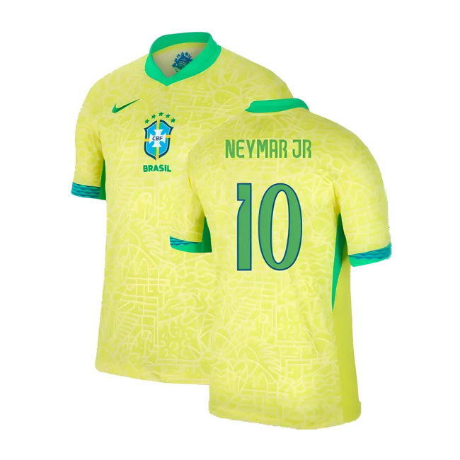 2024-2025 Brazil Home Shirt (Neymar JR 10)-SoccerKits Hub | Buy Soccer Jerseys Online